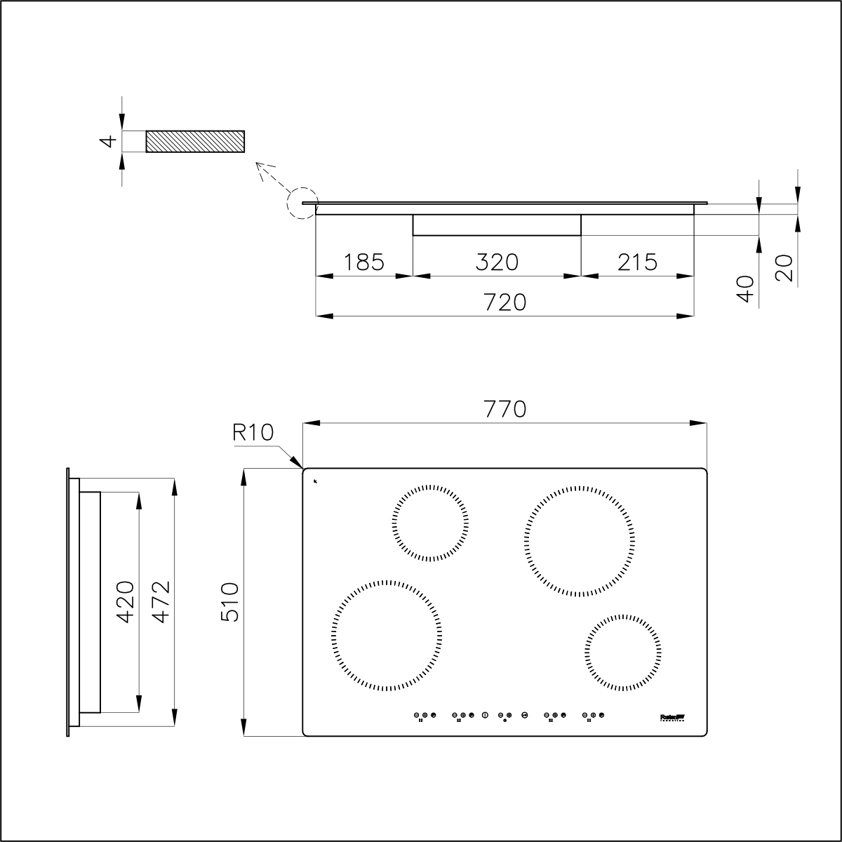 7371300 Варочная панель S1000 Induction 7371300 Fosterspa  - Вид №1