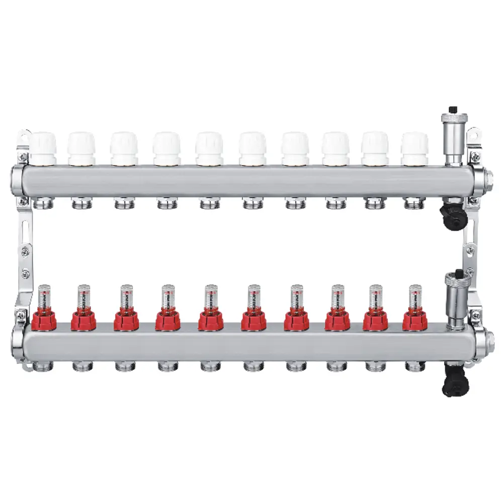 Коллекторная группа СПЕЦ с расходомерами для теплого пола 10 выходов 89351132 STLM-1565472