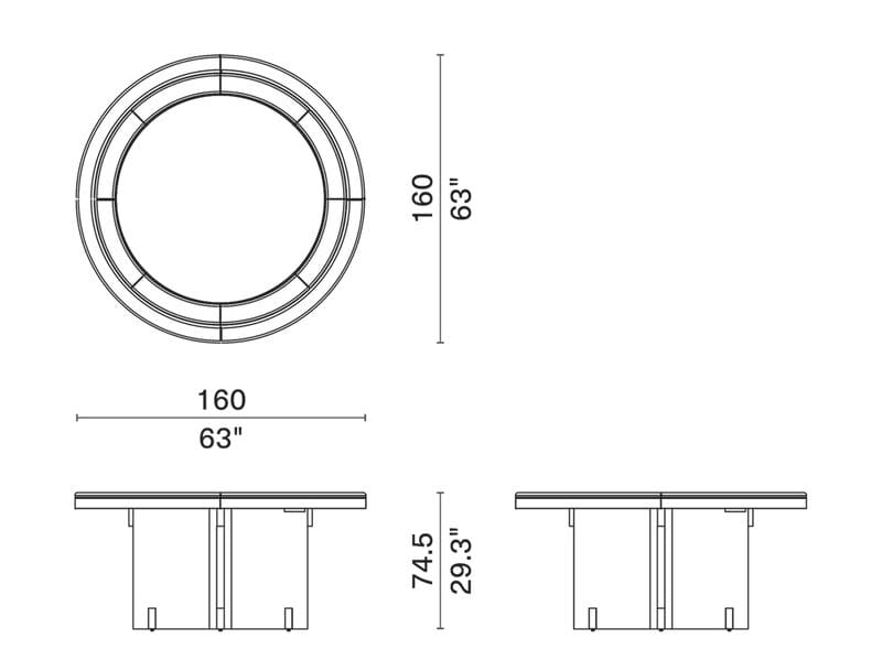 Круглый стол для покера из дерева и кожи District Eight Dinh ARCH-00042011 - Вид №12