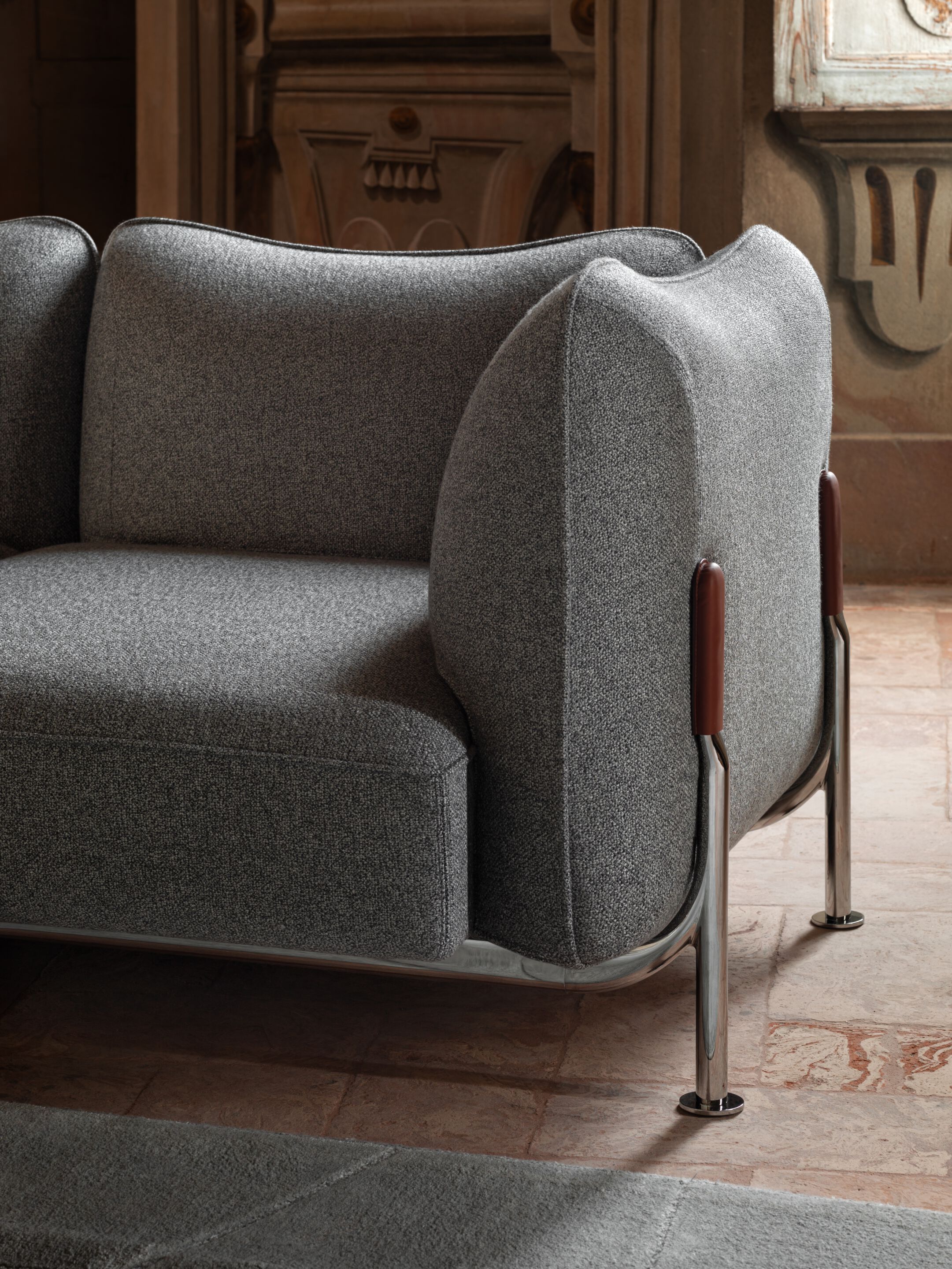 3-местный диван с металлическим каркасом GHIDINI1961 карман ARCH-00139250 - Вид №6