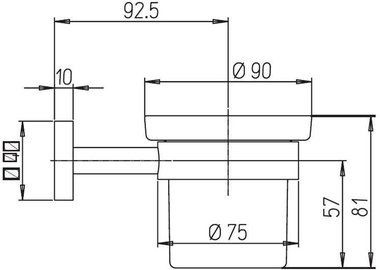 Paini Pixel 81CR041BI подстаканник - Вид №1