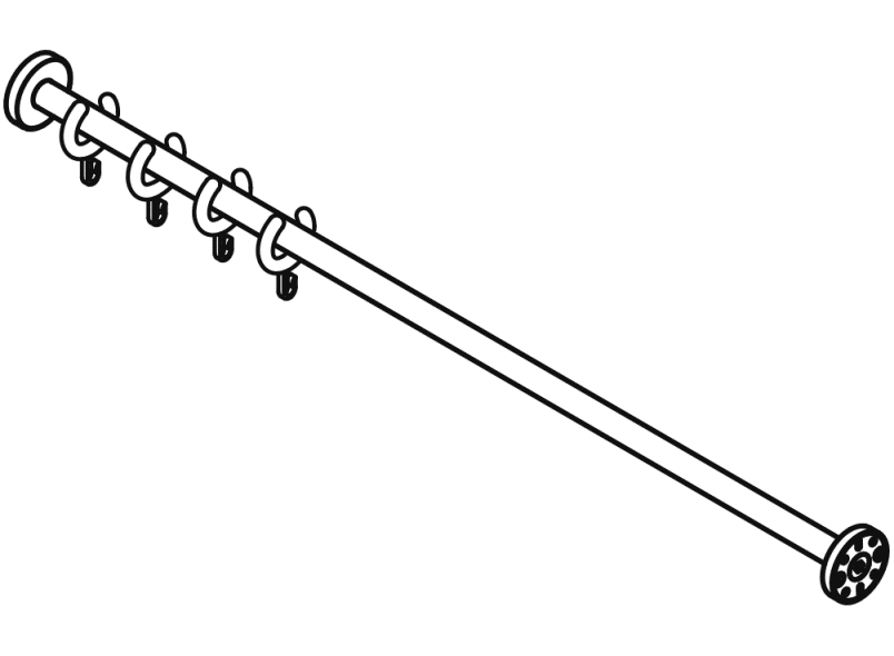 900.34.40S60 Карниз для штор, специальные длины HEWI System 900 - Вид №9