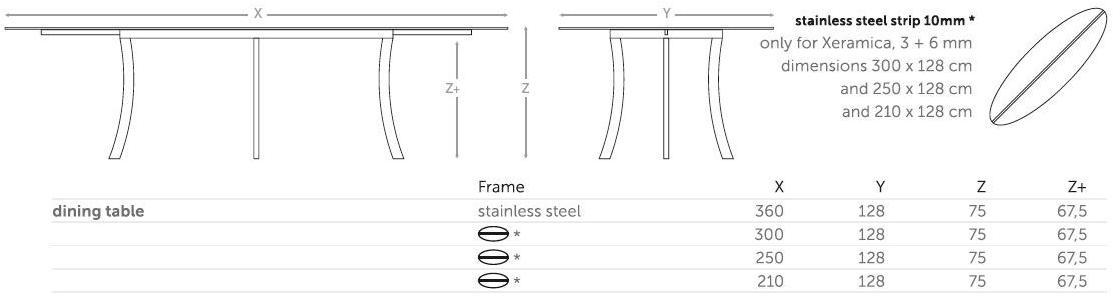 Joli Овальный керамический обеденный стол Elyps sun-id-1462466 - Вид №11