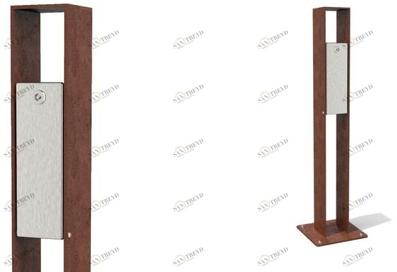 Metalco Напольная пепельница из стали для общественных мест sun-id-1415106