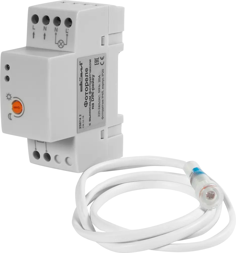 Фотореле DUWI с выносным датчиком для автоматического освещения 82019144