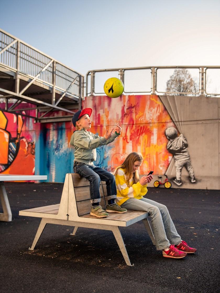 VESTRE Скамья из стали и дерева со спинкой sun-id-1396935 - Вид №4