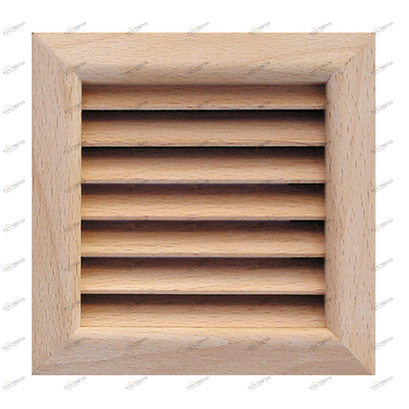 Деревянная вентиляционная решетка, бук 112x112 Santreyd sun-id-684028