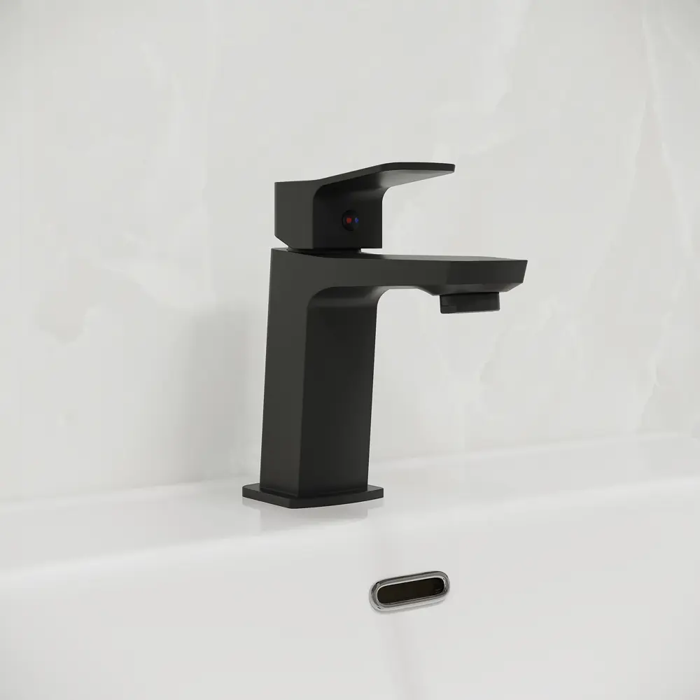 89398604 Смеситель для раковины Iddis Brent BREBL00i01 однорычажный цвет черный STLM-1569750 - Вид №1