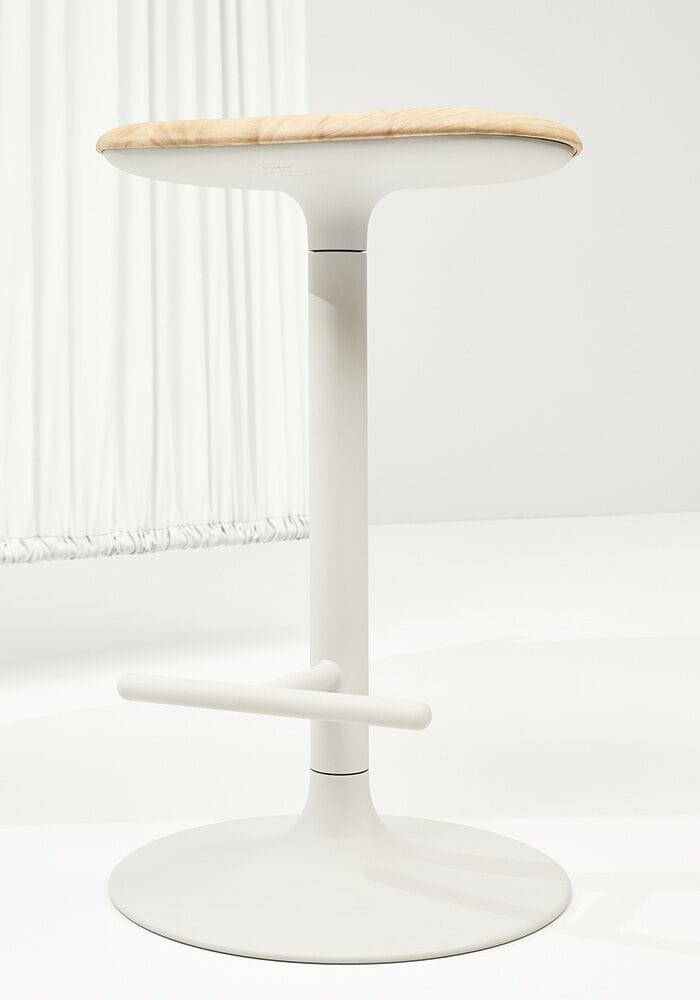 Высокий стул из стали и дерева с подставкой для ног Infiniti Flink ARCH-00085465 - Вид №8