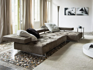 Секционный кожаный диван