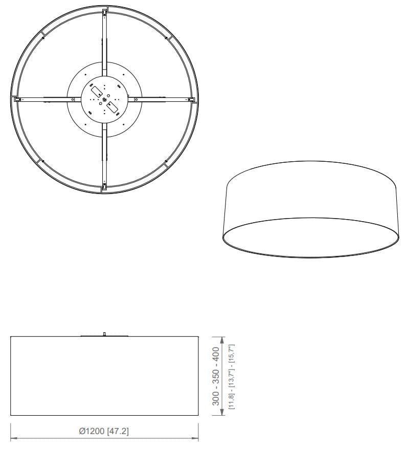 Ткань светодиодный потолочный светильник Contardi Circus ARCH-00029474 - Вид №5