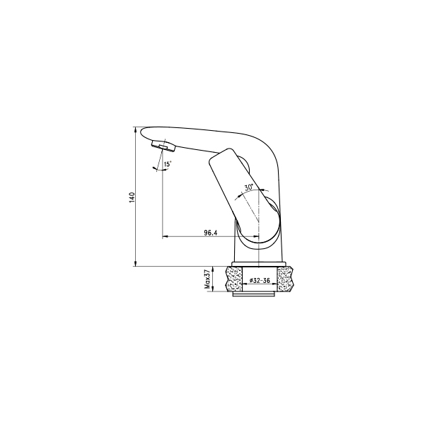 35-04P EVA  Смеситель для умывальника  ARGO kran  - Вид №1