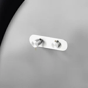 Термостат для душа глянцевая сталь с бежевой ручкой Toki Radomonte TKI53LCIL28