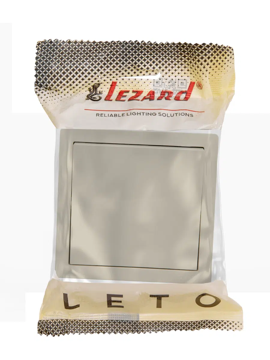 LETO Выключатель крем LEZARD 752-0300-100 - Вид №1
