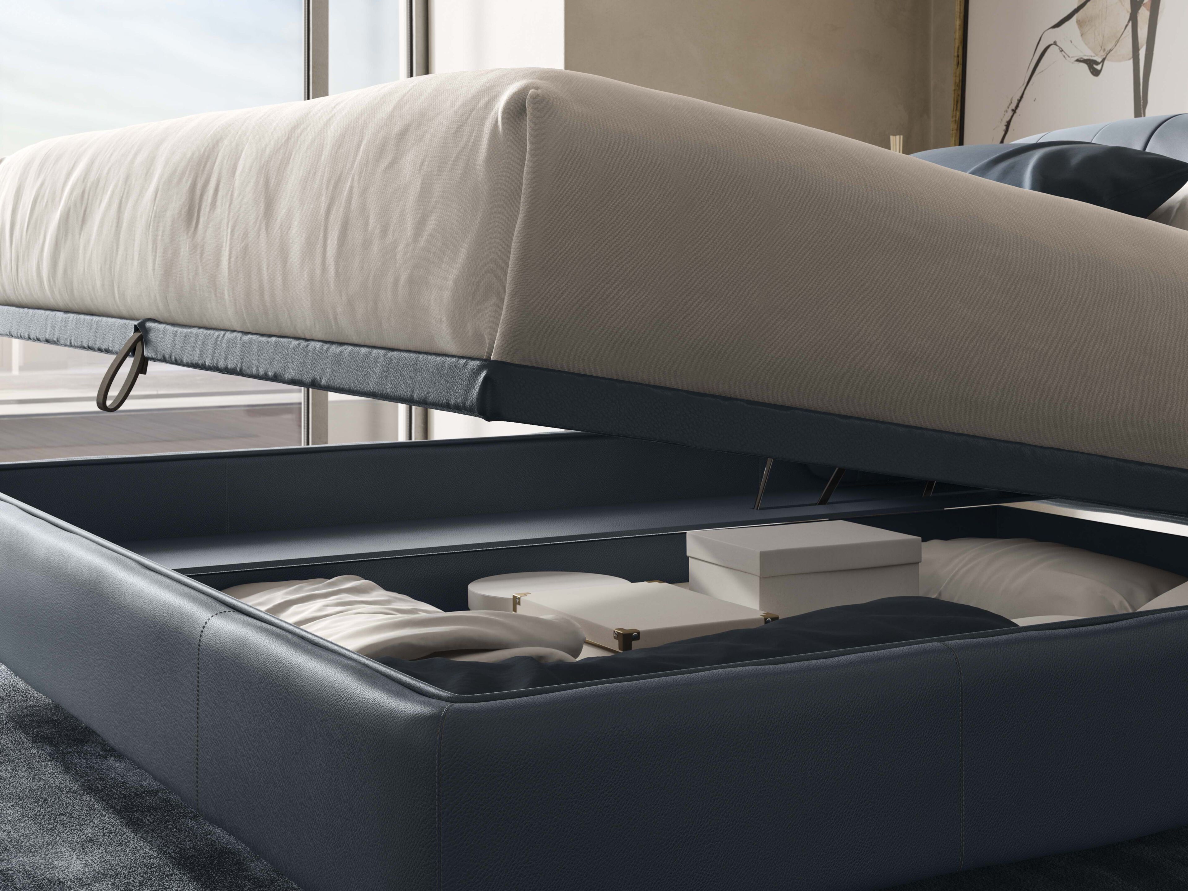 Двуспальная кровать-контейнер с мягким изголовьем Natuzzi Italia CALA ARCH-00076169 - Вид №6