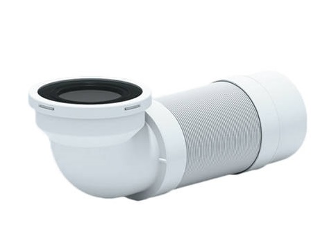 Гофра для унитаза угол 90° D110мм, 300-750мм К 722R АНИ пласт 7182 - Вид №1