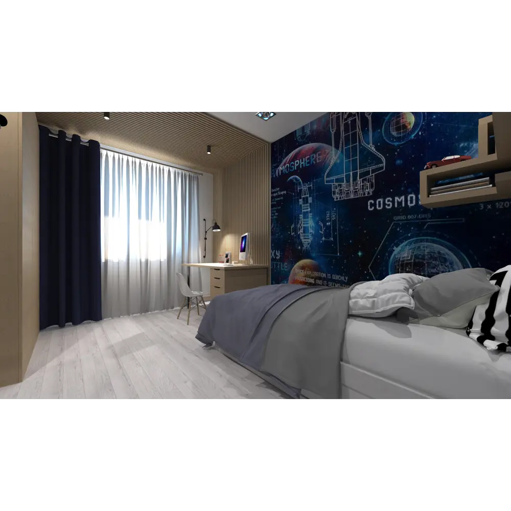 Обои флизелиновые Erismann Magic travel синие 1.06 м 3725-2 STLM-2180610 - Вид №2