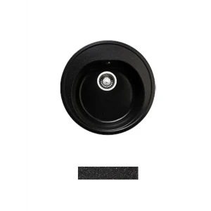 91890576 Мойка для кухни врезная Granicom G-001 50.2x50.2 см круглая глубина чаши 20.5 см круглая искусственный камень цвет антра STLM-1537437