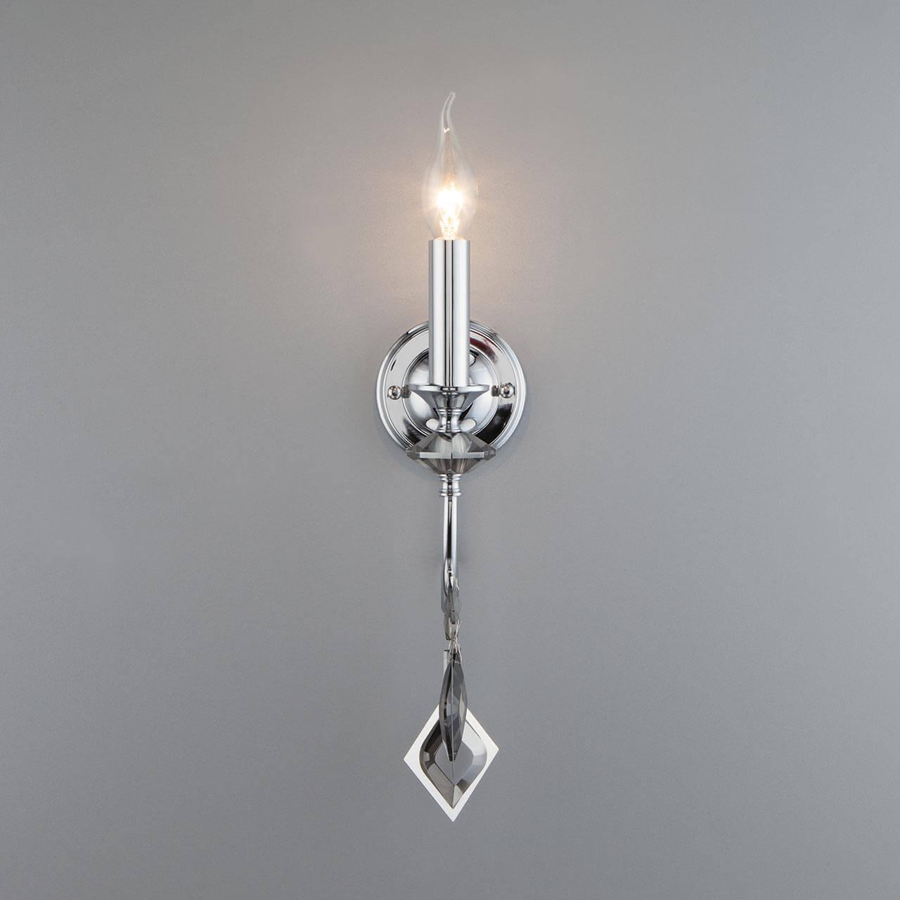 Бра хрустальное хром Telao 10110/1 EUROSVET СВЕЧА 00-3930354 Прозрачный;хром  - Вид №1