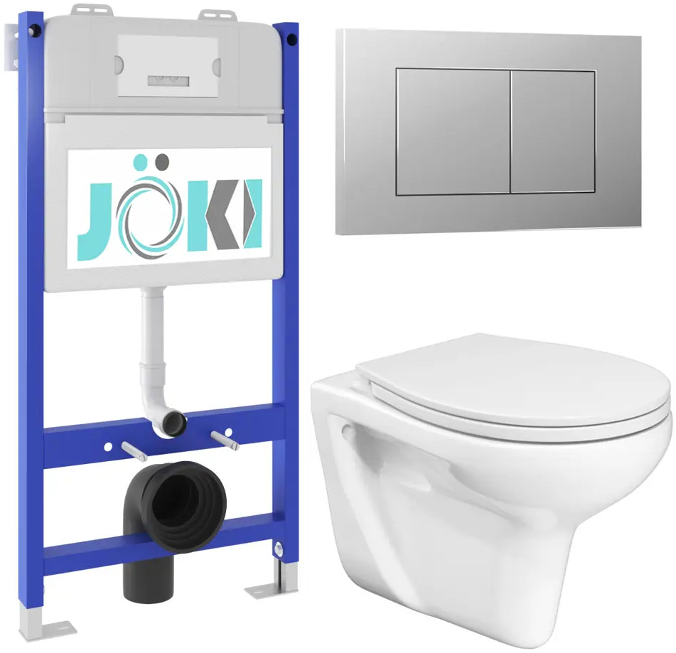 91752420 Комплект Инсталляция JK03351 Кнопка JK012519CH хром Flumen JK9011046 унитаз белый STLM-0970905
