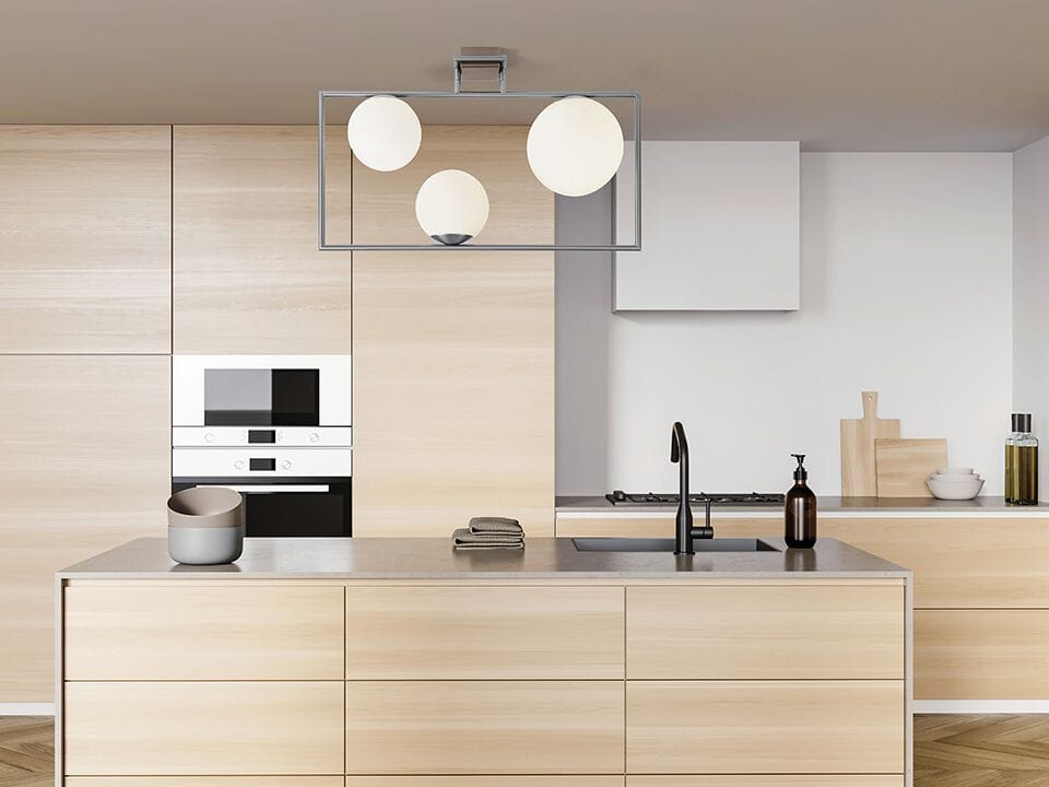 Стальной и стеклянный потолочный светильник Miloox Buble ARCH-00095009 - Вид №2