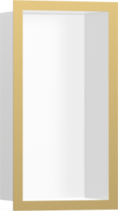 56096990 XtraStoris Individual Стеновая ниша Matt White с дизайнерской рамкой 300/150/100 Hansgrohe