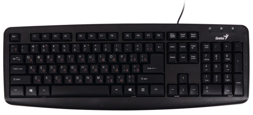 G-KB110X PS/2, 31300710104 Клавиатура kb-110x, ps/2, черный, colour box Genius Santreyd 