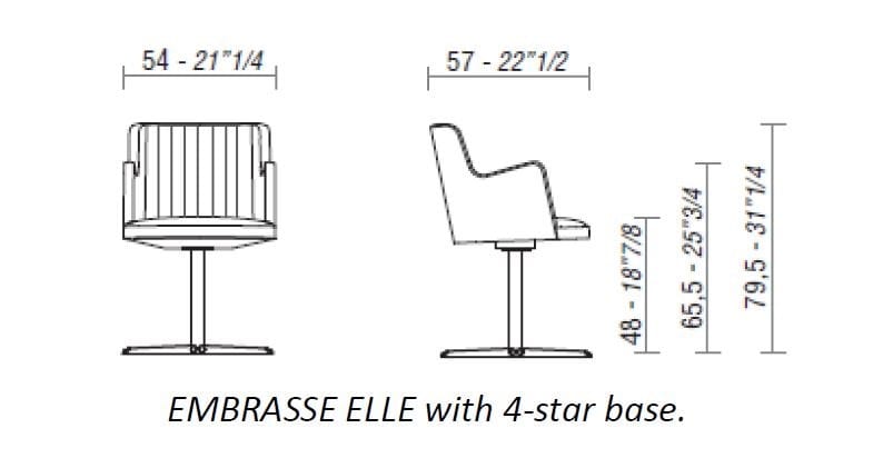 Мягкий тканевый стул с подлокотниками ESTEL GROUP Embrasse ARCH-00018864 - Вид №4