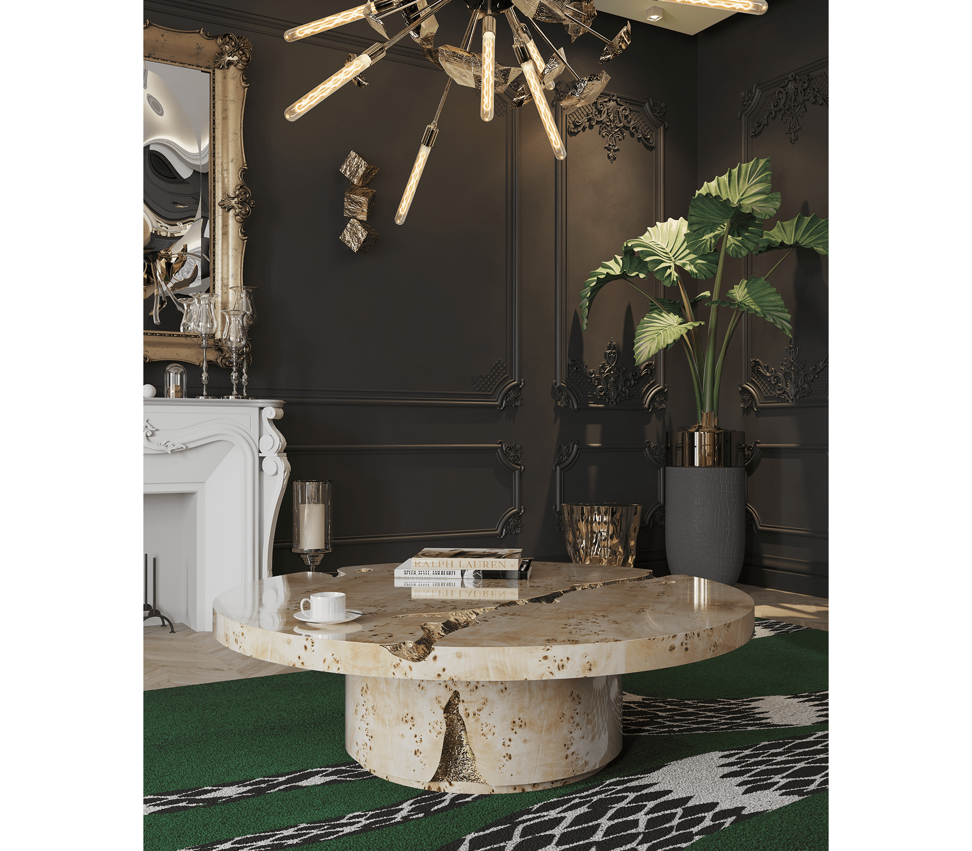 0-171 Центральный стол из корней тополя ампир Boca Do Lobo  - Вид №6