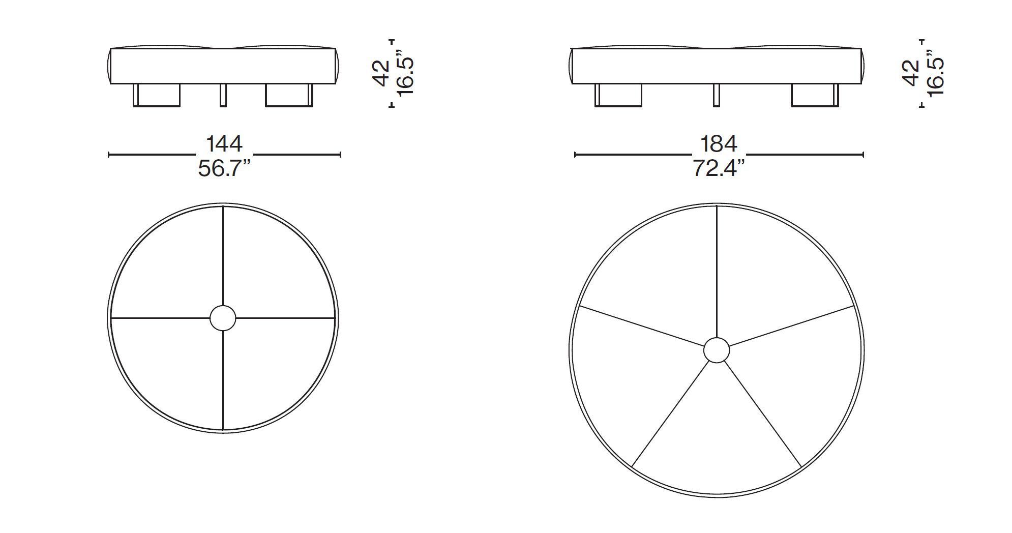 Ткань круглый сад пуфик CASSINA Sail Out ARCH-00022222 - Вид №1
