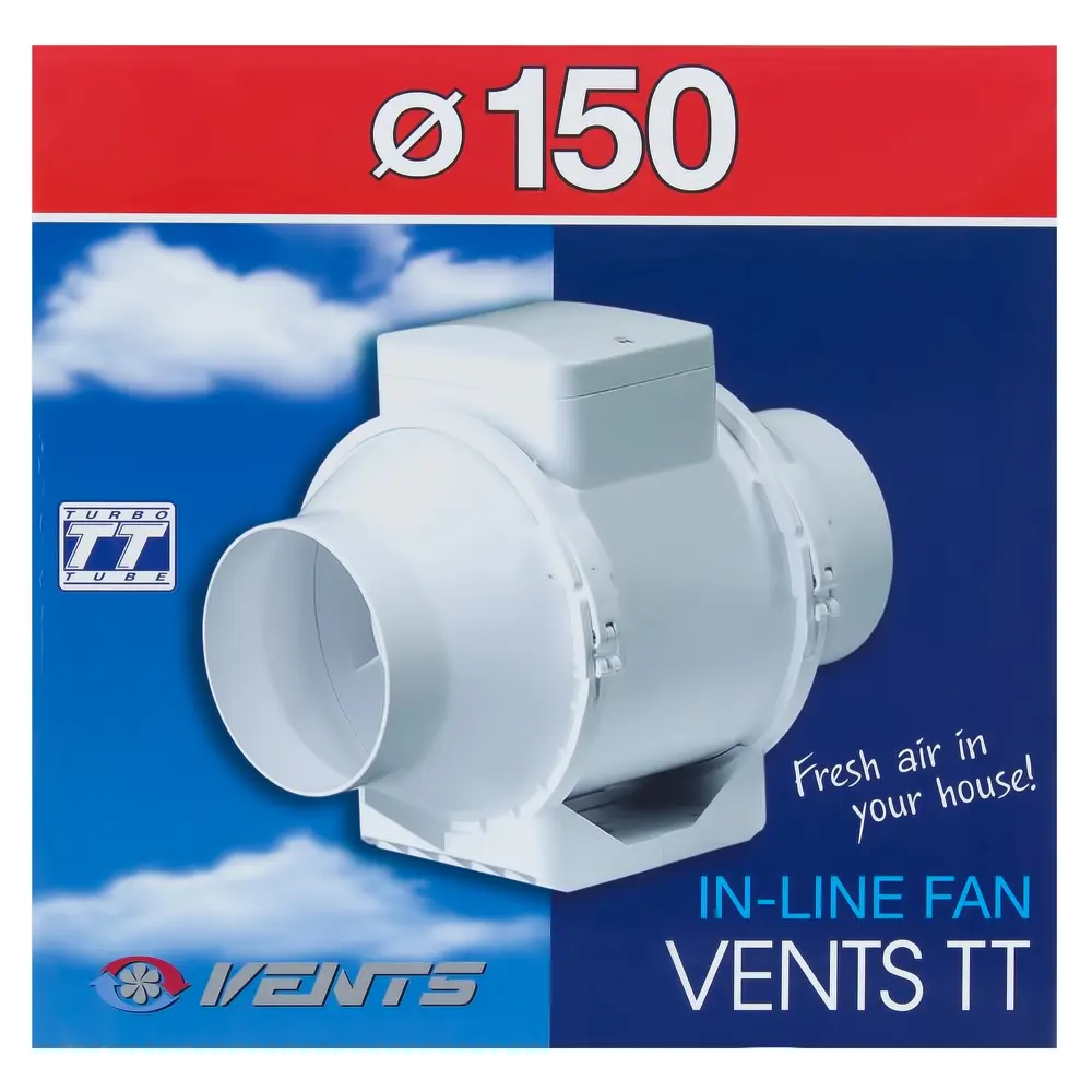 Вентилятор канальный Вентс D150 мм 44 дБ 520 м³/ч цвет белый STLM-2012205 - Вид №2