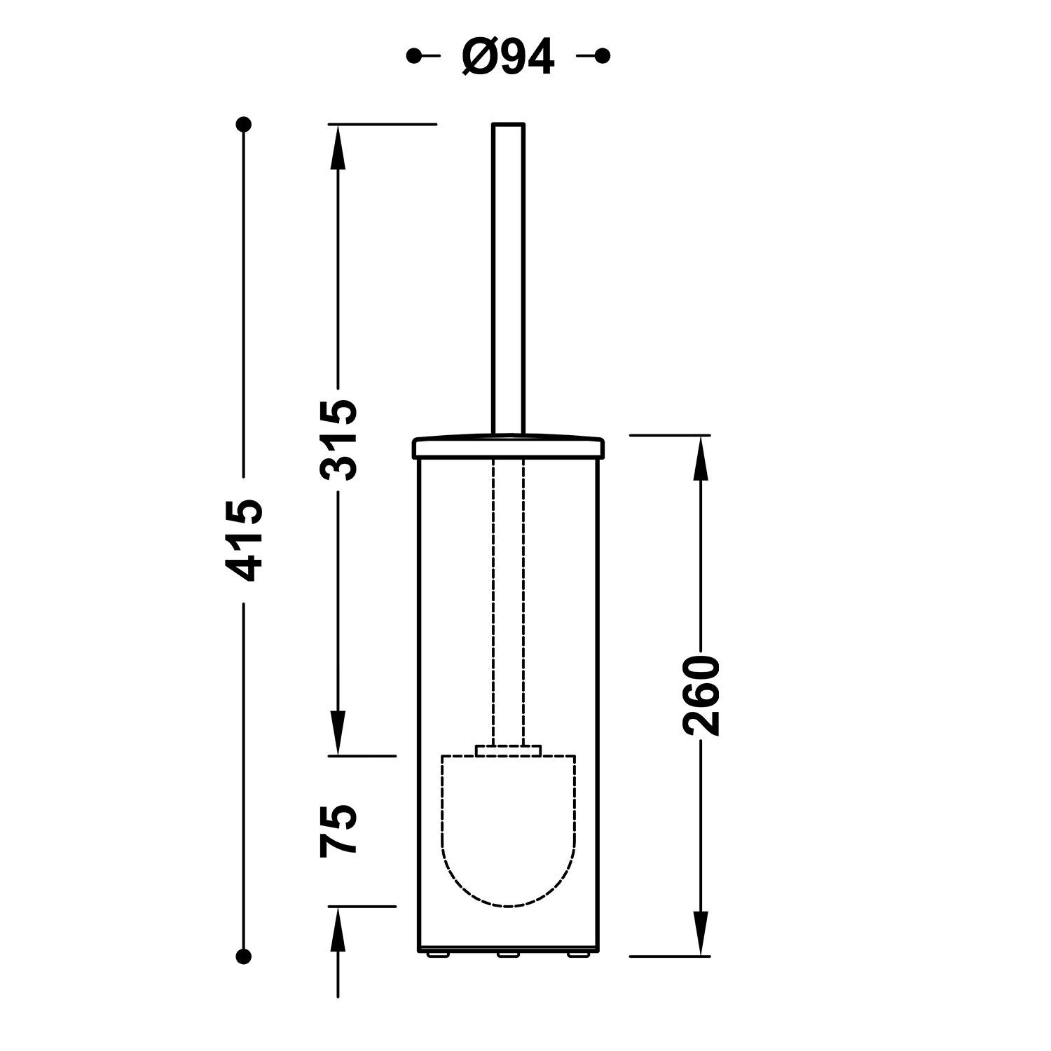 Щетка для пола-16133602KMB TRES Redondo - Вид №1