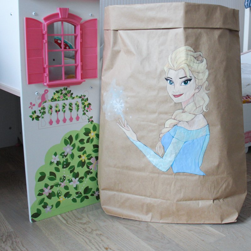 Эко-мешок для игрушек под раскраску из крафт бумаги VAMVIGVAM  282066 Белый;бежевый Santreyd  - Вид №2