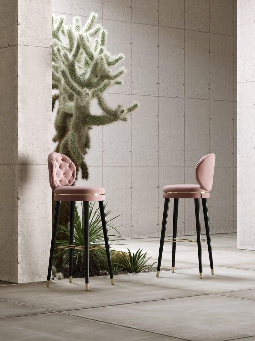 Domkapa Табурет медальон из бархата Katy Dk05  - Вид №3