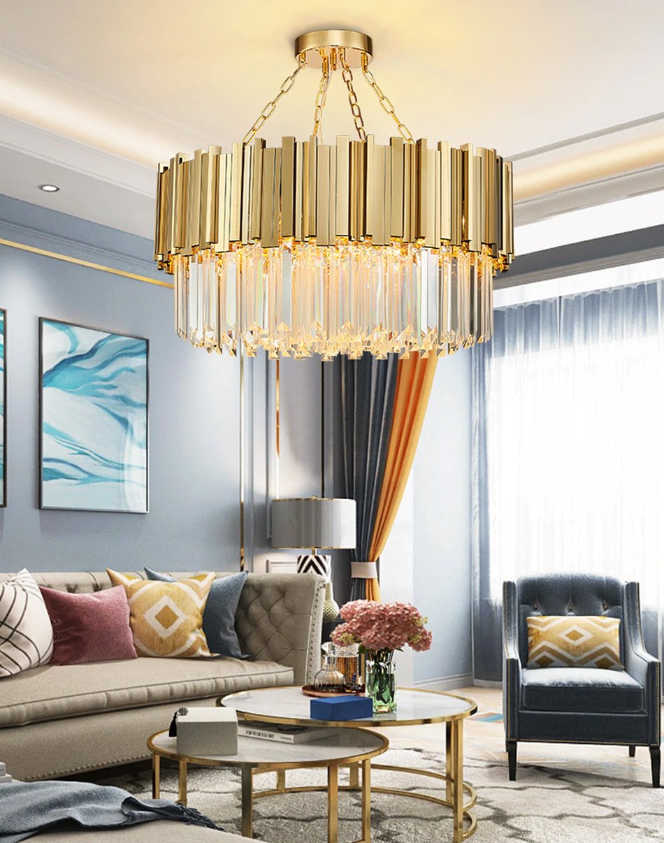 Люстра стеклянная на 6 ламп 35х60 см золотая Barclay MD19090002-6A DELIGHT COLLECTION ДИЗАЙНЕРСКИЕ 00-3883111 Золото;прозрачный  - Вид №6