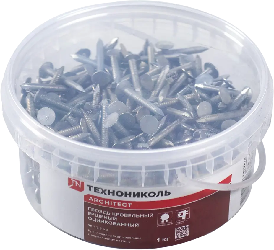 14799271 Гвозди кровельные ершёные для гибкой черепицы Технониколь 1 кг STLM-1019299