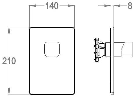 Fir Italia Смеситель для душа, однорычажный, с тарелкой, однорычажный Daily cube 45 4550158 - Вид №1