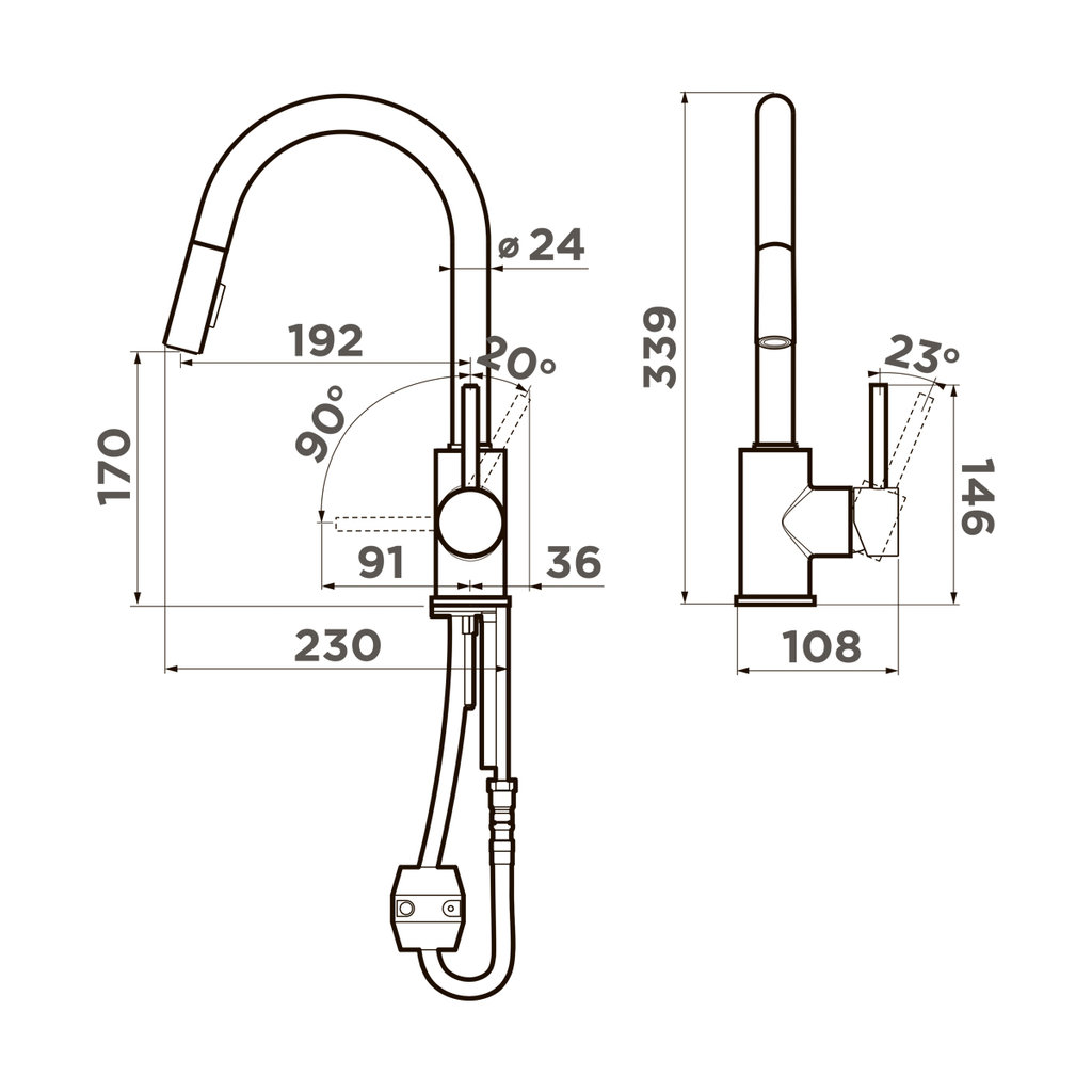 Смеситель для кухни Shinagawa-SB C OMOIKIRI 4994458 - Вид №1