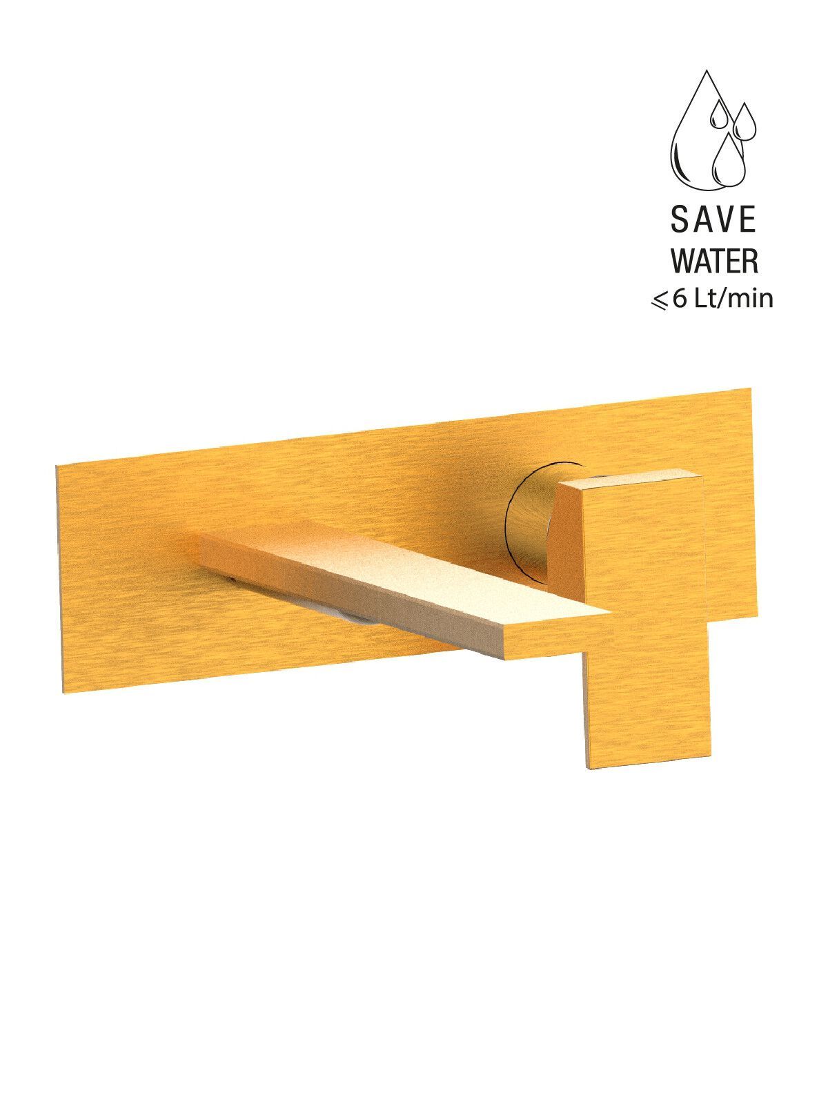 Настенный смеситель для раковины с пластиной без слива Rubinetterie Frattini Vita Due ARCH-00054452 - Вид №24