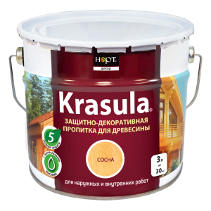 90588347 Защитно-декоративный антисептик для древесины Красула/Krasula сосна 3 л STLM-0296856 НОРТ