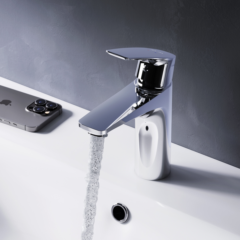 F90A82100 смеситель для умывальника излив 99 мм с д/к хром шт AM.PM Gem - Вид №1