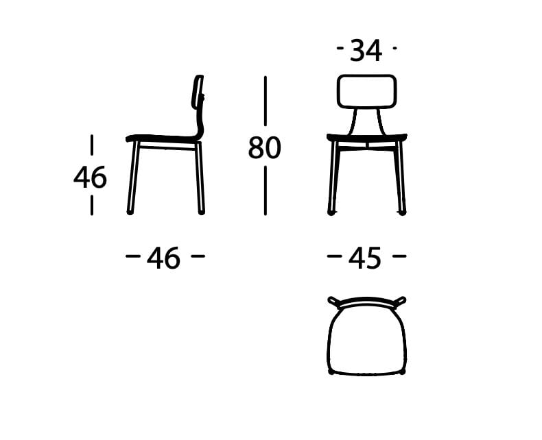 Мягкий стул из ткани SANCAL SILLA40 ARCH-00039043 - Вид №5