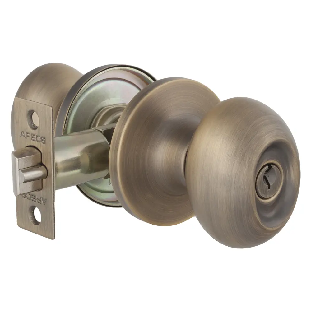 Ручка-защёлка круглая Apecs 6093-01, цвет античное серебро STLM-2185806