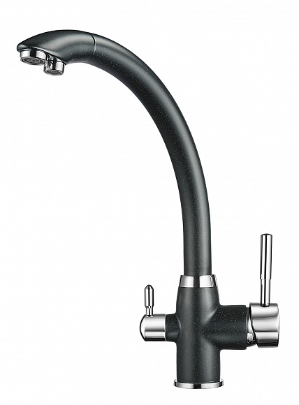 2167, ШВАРЦ (чёрный металлик), СМЕСИТЕЛЬ КУХОННЫЙ