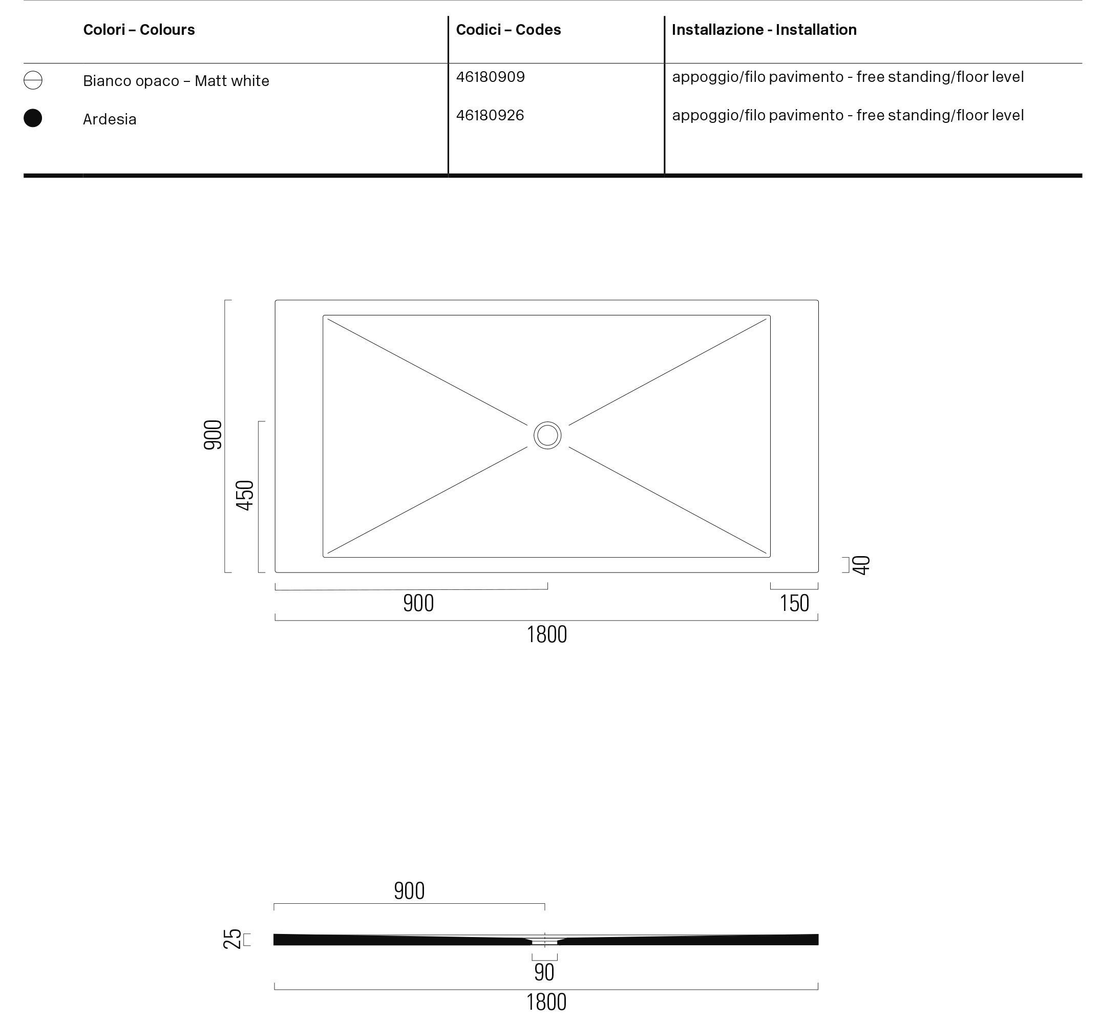 Керамический поддон для душа GSI ceramica H2 ARCH-00108135 - Вид №2