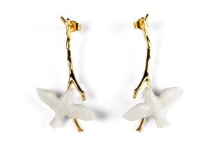 Серьги из фарфора