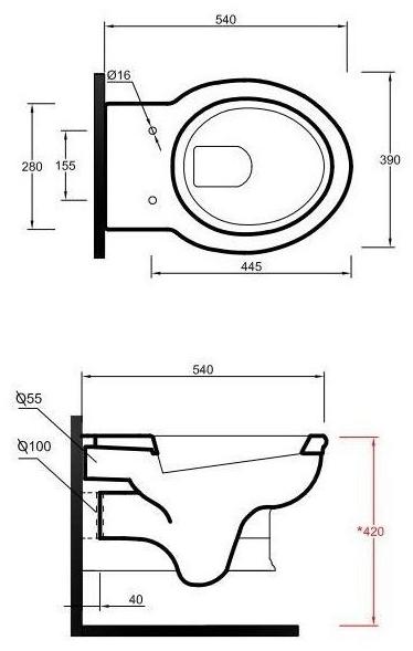 Imp120201 Подвесной унитаз настенный Белый Olympia Ceramica IMPERO Италия - Вид №6
