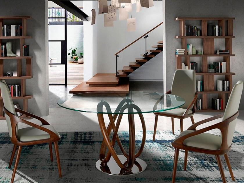 Angel Cerdá Круглый стол для гостиной из дерева и стекла Nature life 1021 Angel Cerda - Вид №3