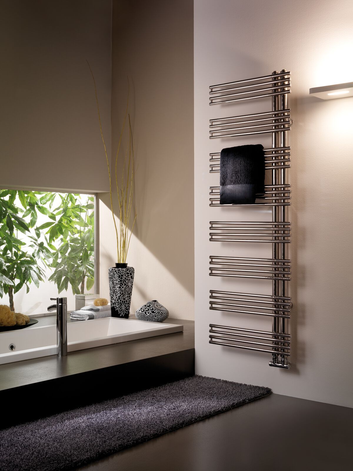 Полотенцесушитель с горячей водой из нержавеющей стали Cordivari Design Inox Style ARCH-00037185 - Вид №4