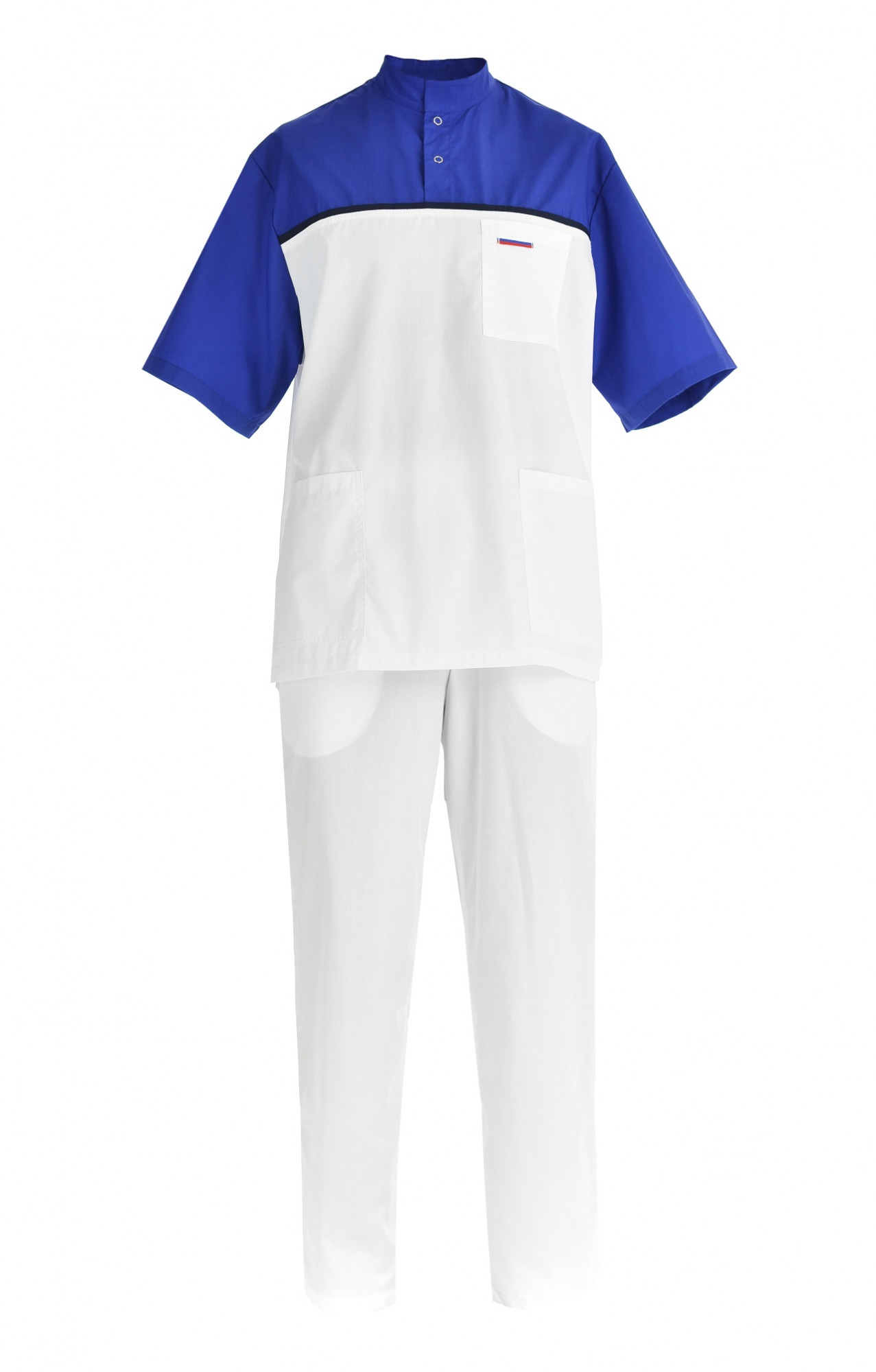 61948 Костюм "Лидер" белый василек  Медицинская одежда  размер 56-58/170-176 Спецодежда 